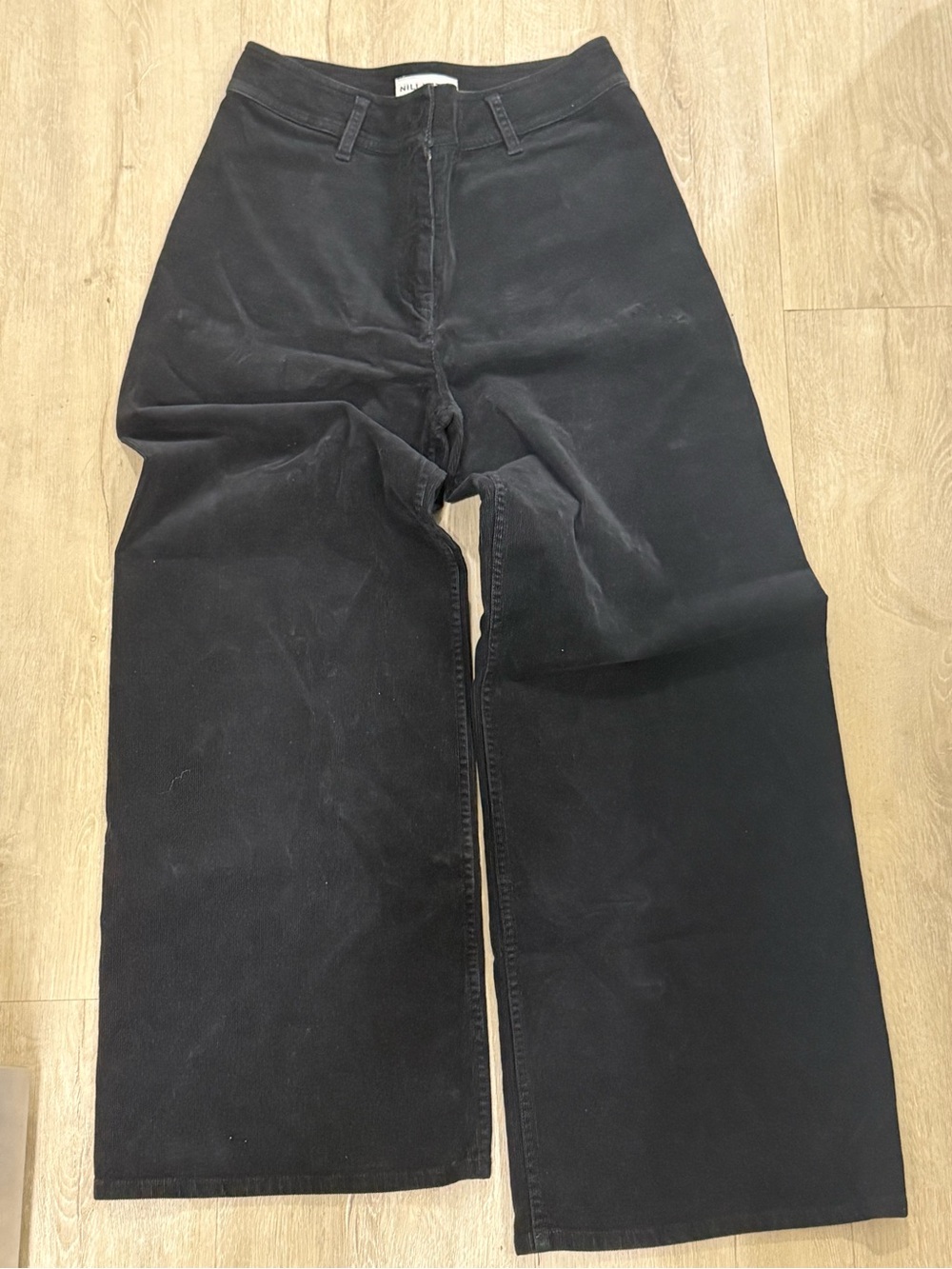 Nili Lotan Black Wide-Leg Chinos